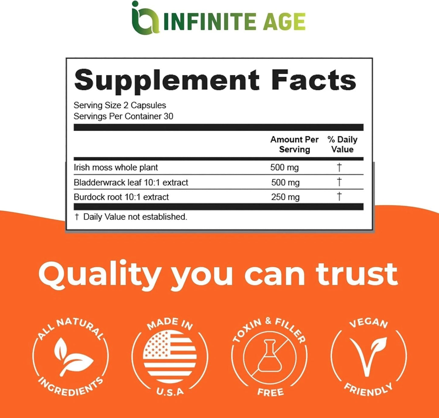 Advanced Sea Moss Superfood Supplement – Vegan Immune Support Capsules | 60 Count