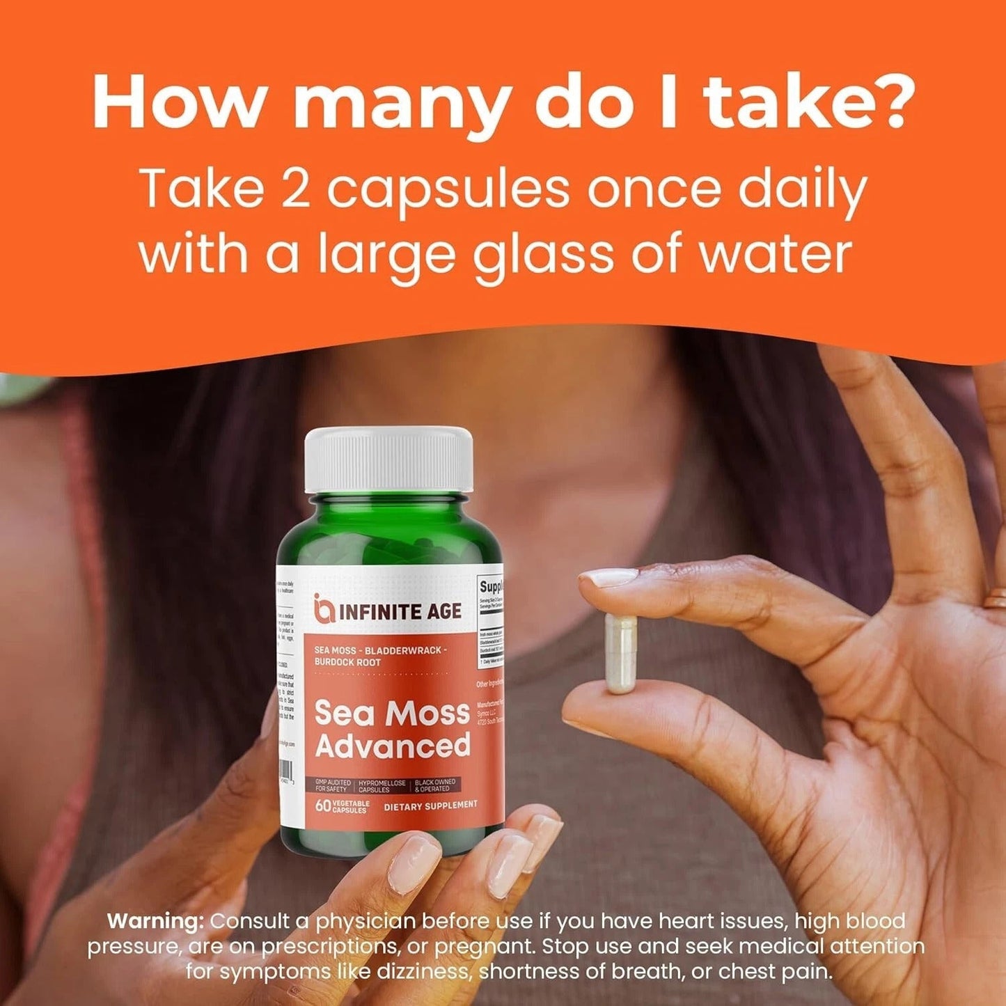 Advanced Sea Moss Superfood Supplement – Vegan Immune Support Capsules | 60 Count