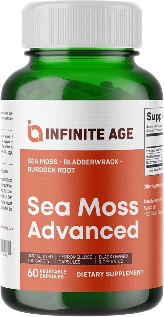 Advanced Sea Moss Superfood Supplement – Vegan Immune Support Capsules | 60 Count